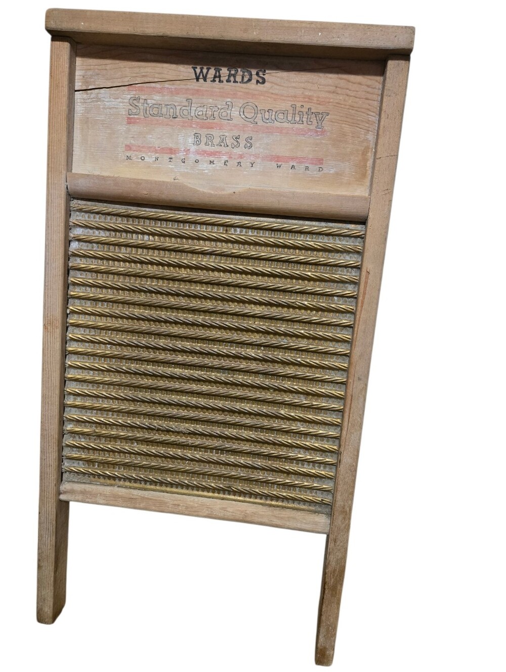 Vintage Wards Standard Quality Brass Washboard Antique Farmhouse Decor Home